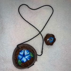 Coconut Hawaii purse bag crossbody and wallet coin pouch